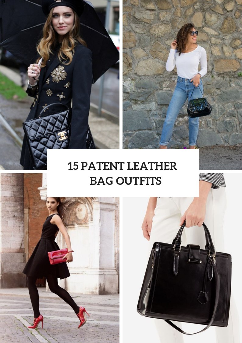 Feminine Looks With Patent Leather Bags
