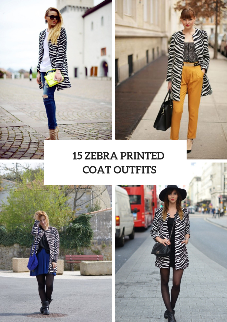 Winter Outfits With Zebra Printed Coats