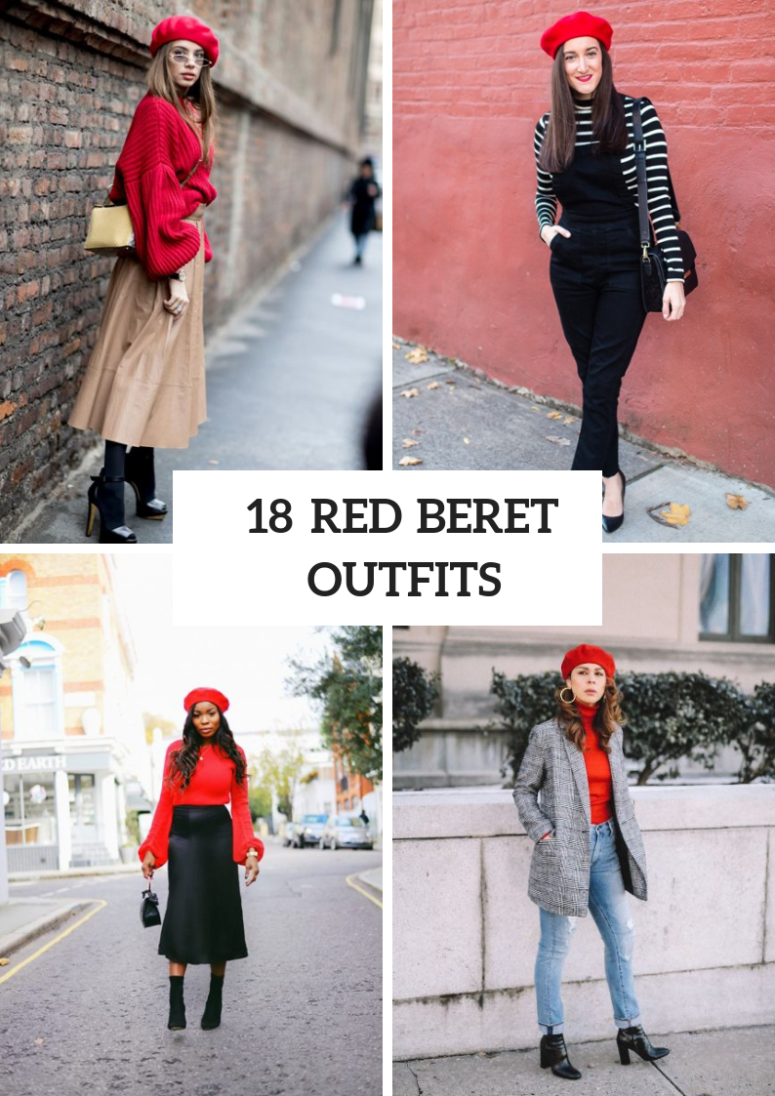 18 Fall Outfits With Red Berets