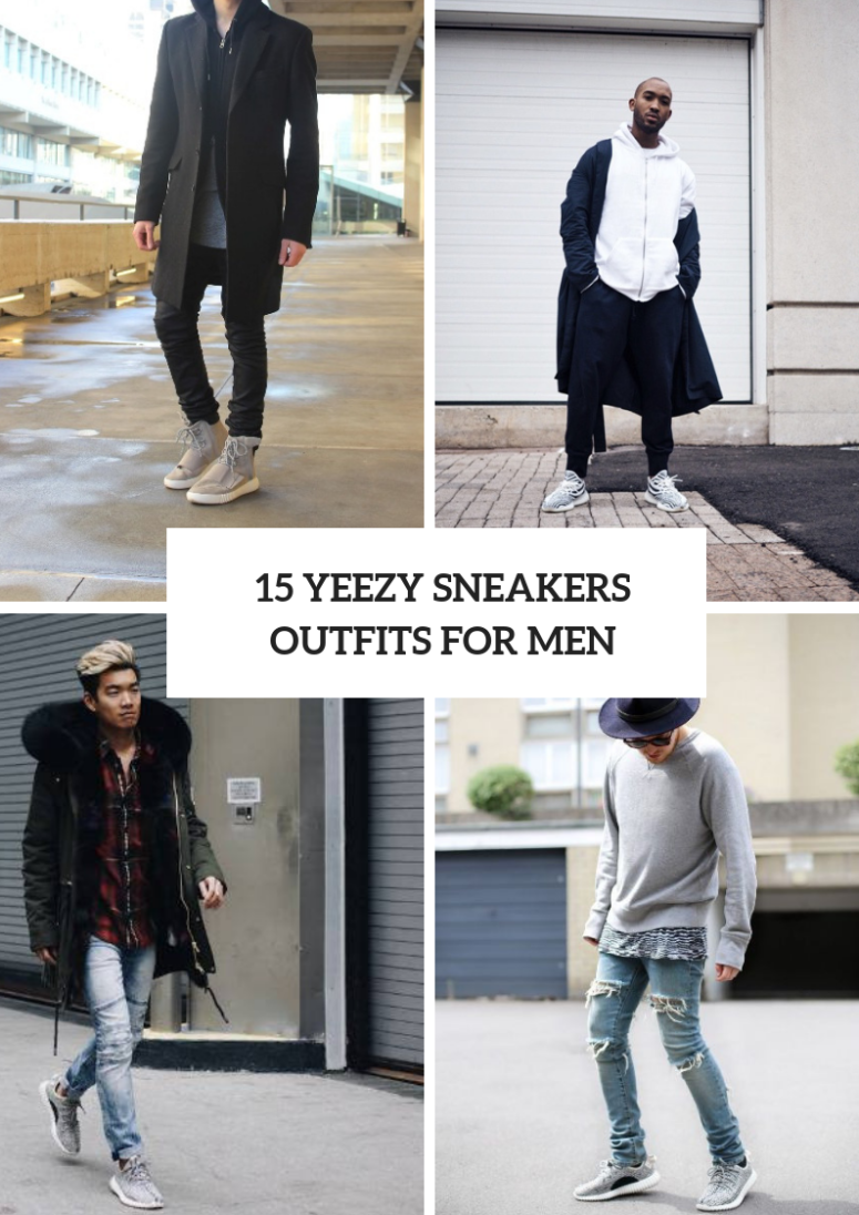 Men Outfits With Yeezy Sneakers