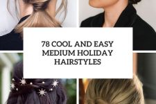 78 cool and easy medium holiday hairstyles cover
