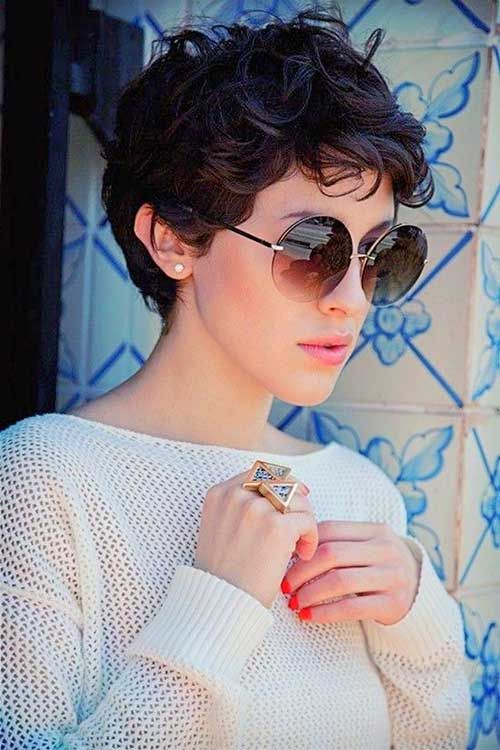 even a traditional pixie haircut looks very soft and tender if you have natural curls