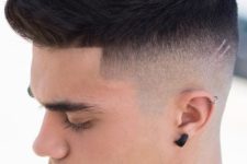 07 a high fade crew cut with a line up is a chic idea with a cool shape and texture