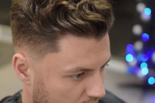 07 a low skin fade and a short wavy slick back is a great modern look for both thin and thick hair