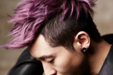 08 a high and spiky mohawk haircut looks trendy and modern, highlight it with bold colors