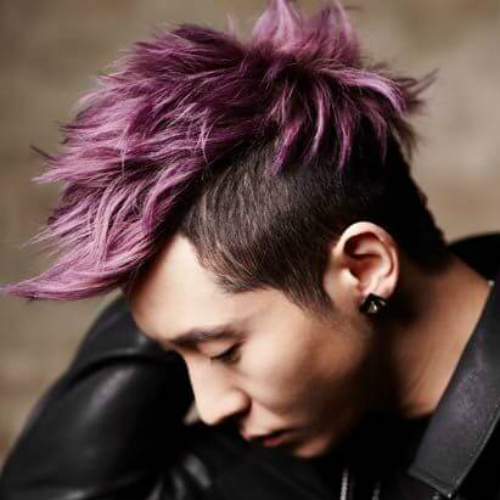 a high and spiky mohawk haircut looks trendy and modern, highlight it with bold colors