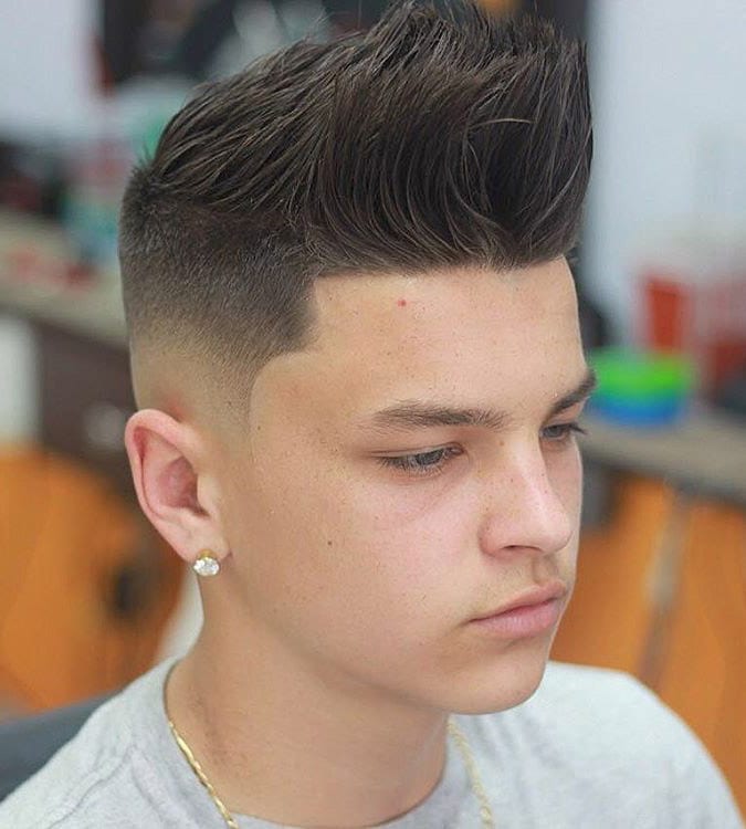a line up spiky haircut looks awesome yet requires some styling each time