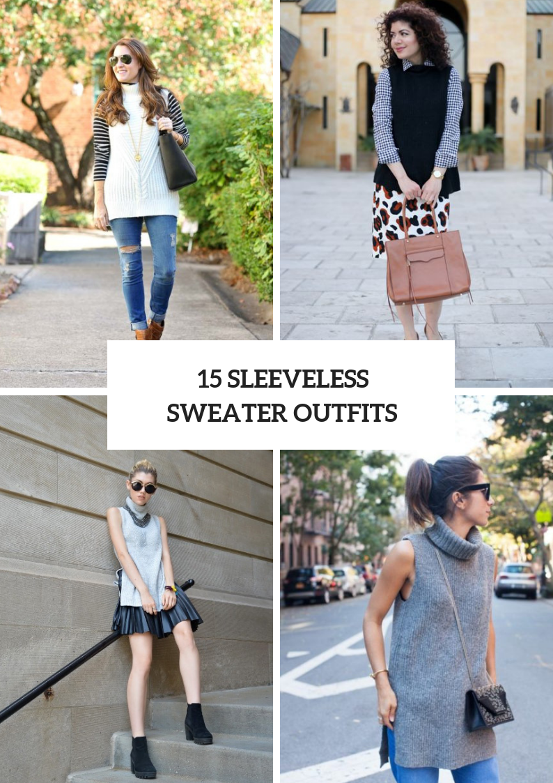 Cozy Outfits With Sleeveless Sweaters