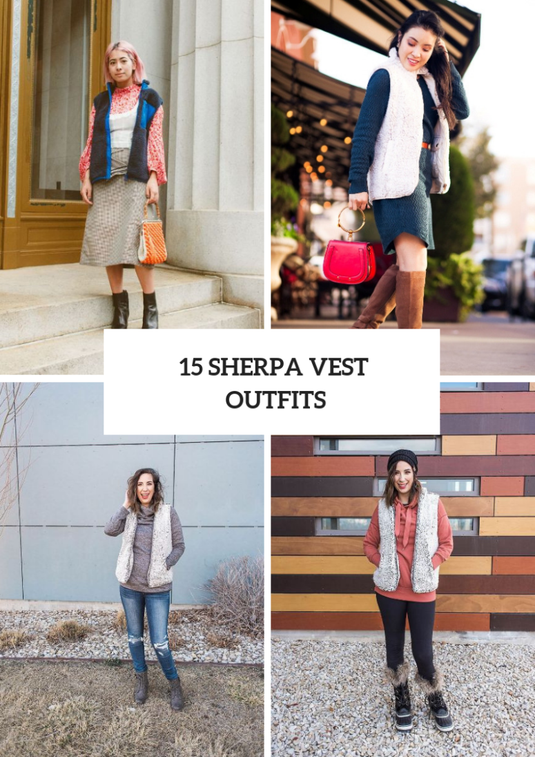 Sherpa Vest Outfits For Stylish Women