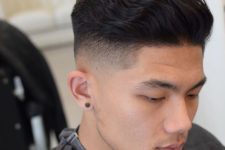 simple mid fade for curly hair