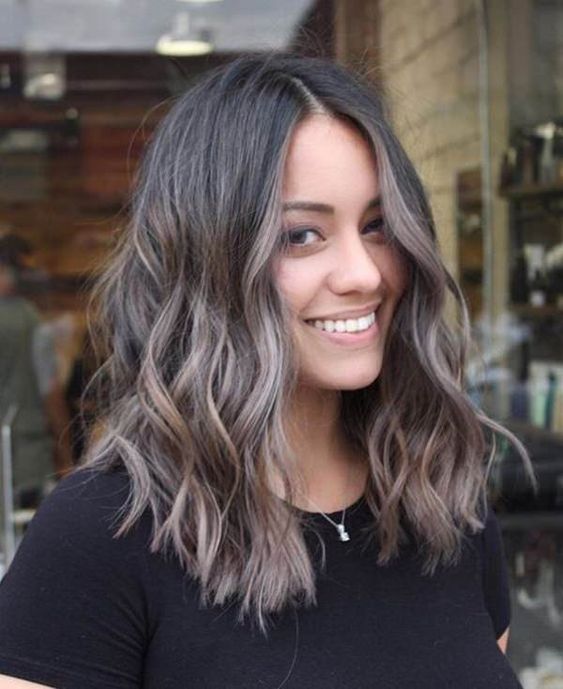 stunning rich brown hair with ashy brown balayage is a stylish and bold modern idea