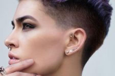 a lilac pixie haircut with much texture is a bright idea that wil make you noticed anytime
