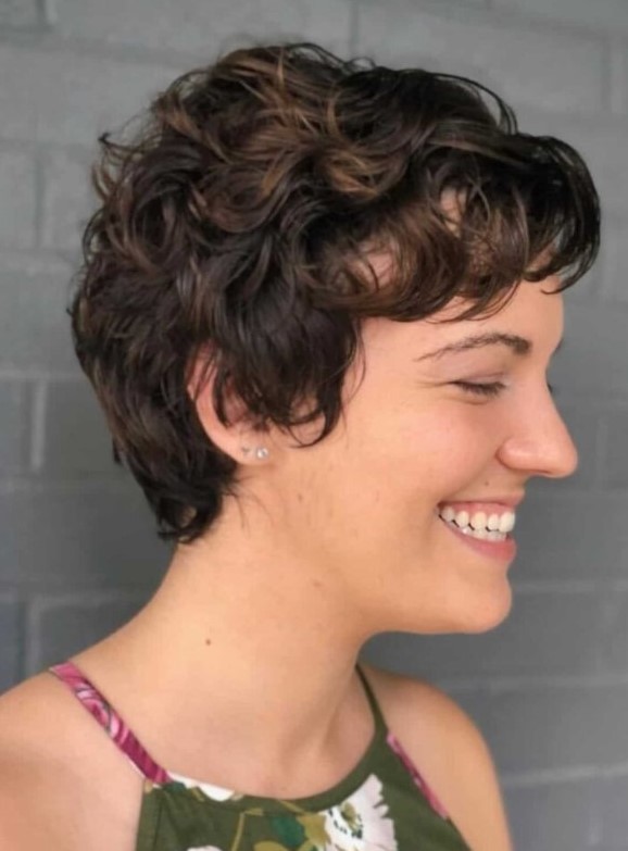 a wavy pixie with softness around the ears is a lovely option for fine hair, add volume and root boost
