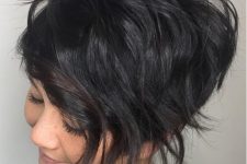 long and textural pixie cut with messy waves and a cool voluminous look is a cool solution and a modern and fresh idea