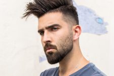 05 spiky hair with a fade and a full beard is a bold idea to show off your personality