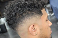 12 a drop fade and curls is a chic idea to show off the natural texture of your hair