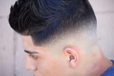 14 a spiky top and neat sides haircut is requires styling yet gives you are a fresh and extroverted look