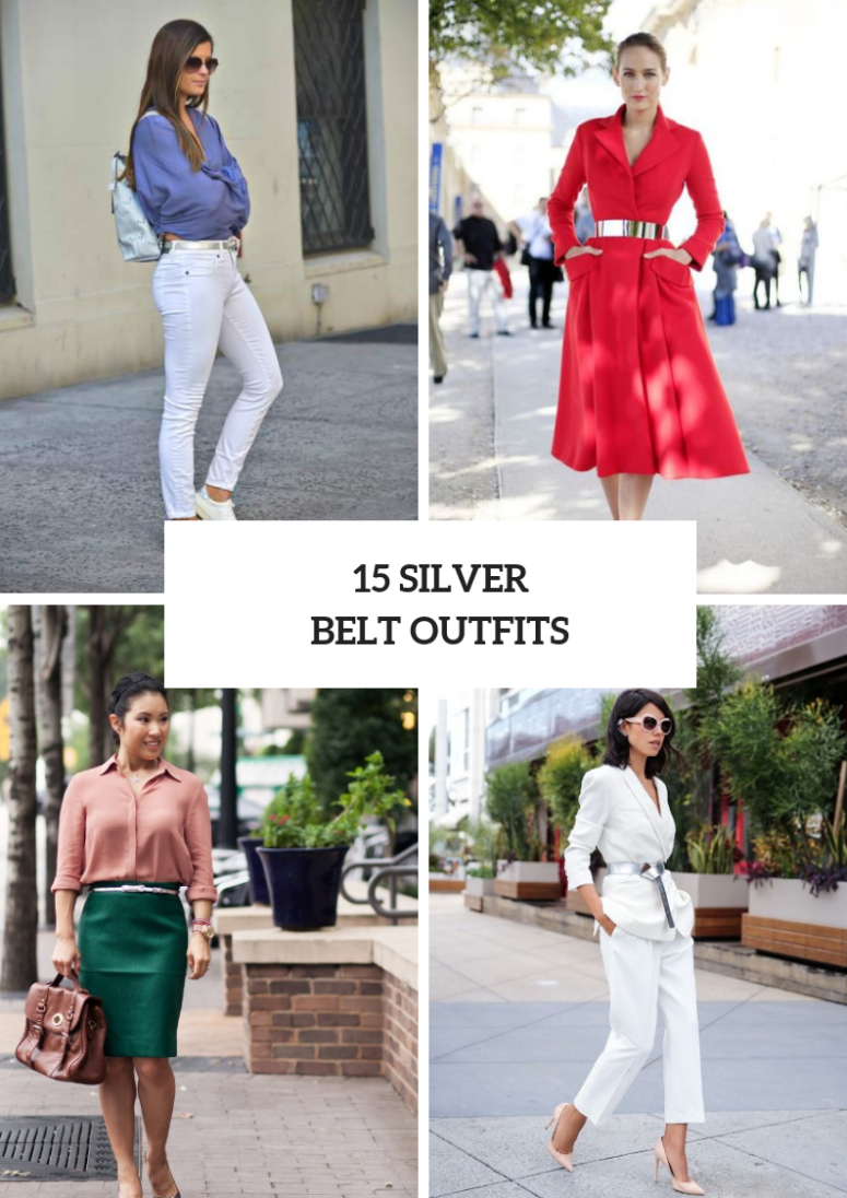 Women Outfits With Silver Belts