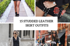 15 Wonderful Outfits With Studded Leather Skirts