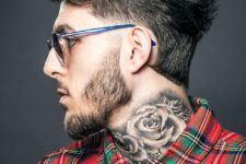 a nice faux hawk hipster hairstyle for a modern man