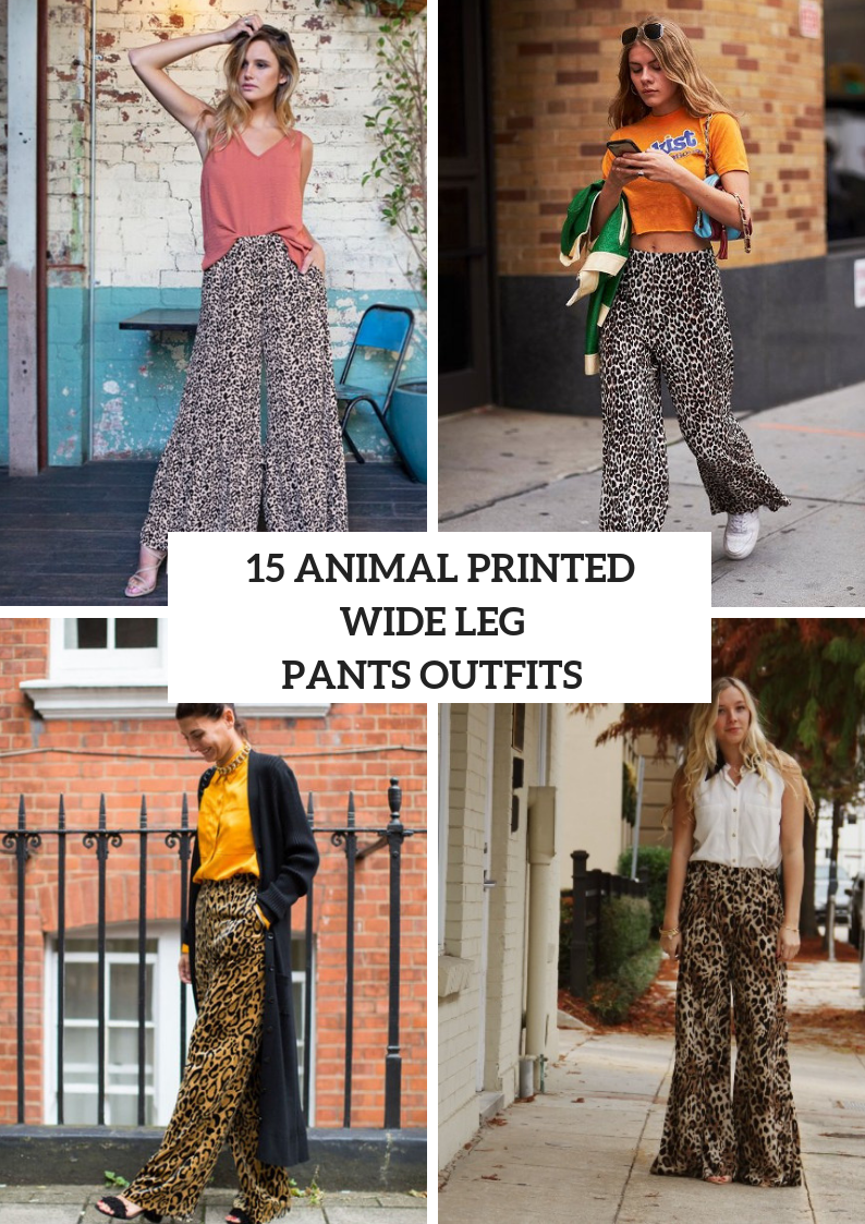 Eye Catching Outfits With Animal Printed Wide Leg Pants
