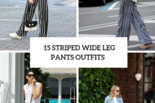 15 Feminine Outfits With Striped Wide Leg Pants