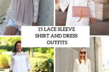 15 Gentle Outfits With Lace Sleeve Shirts And Dresses