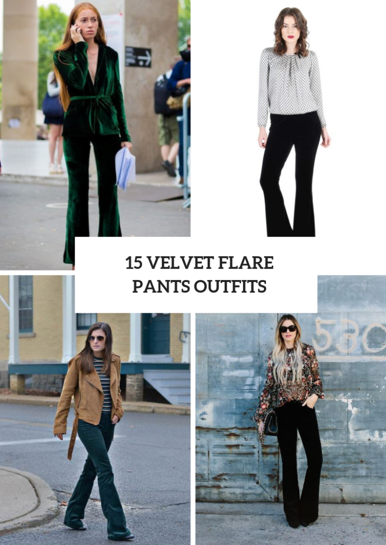 15 Looks With Velvet Flare Pants