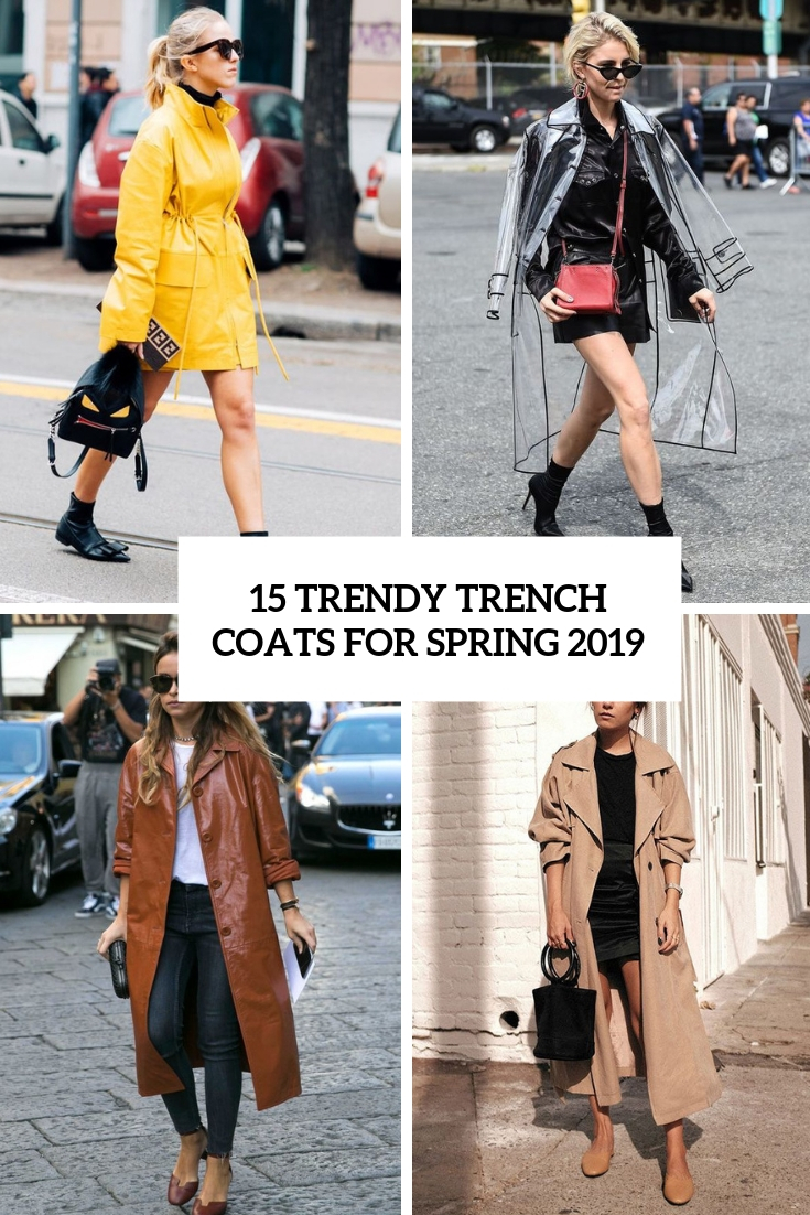 trendy trench coats for spring 2019 cover