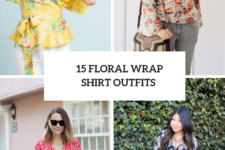 15 Feminine Looks With Floral Wrapped Blouses