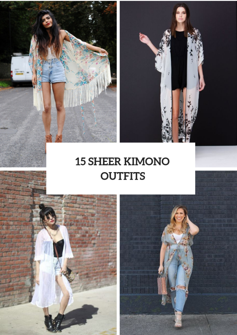 Summer Sheer Kimono Outfits
