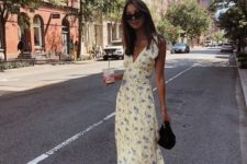 a summer look with floral dress