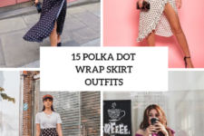 15 Amazing Outfits With Polka Dot Wrapped Skirts