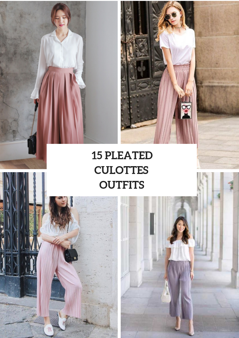 Looks With Pleated Culottes To Repeat
