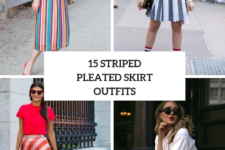 15 Looks With Striped Pleated Skirts To Repeat