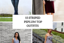 15 Outfits With Striped Peplum Tops To Repeat