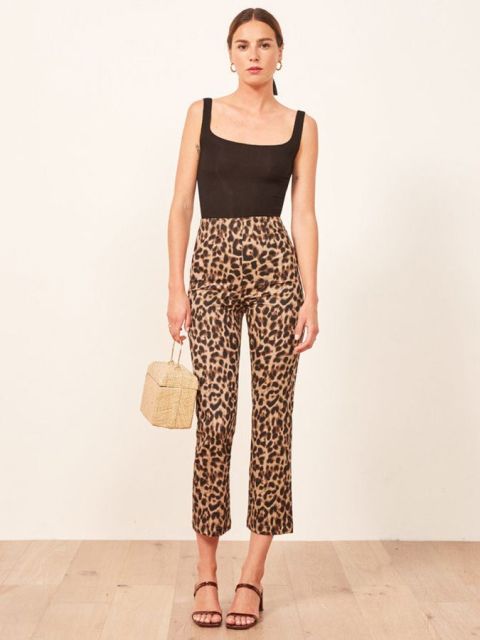 15 Leopard Printed Cropped Pants Outfits - Styleoholic