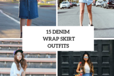 15 Outfits With Denim Wrap Skirts