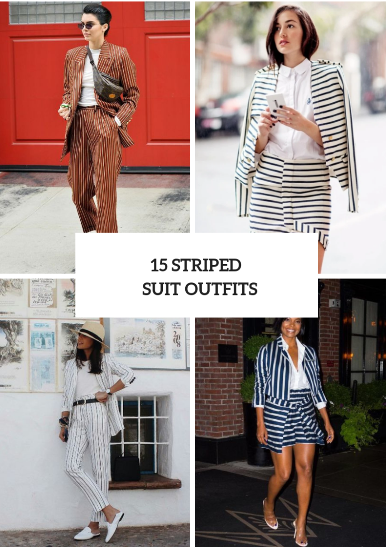 15 Outfits With Striped Suits For Women