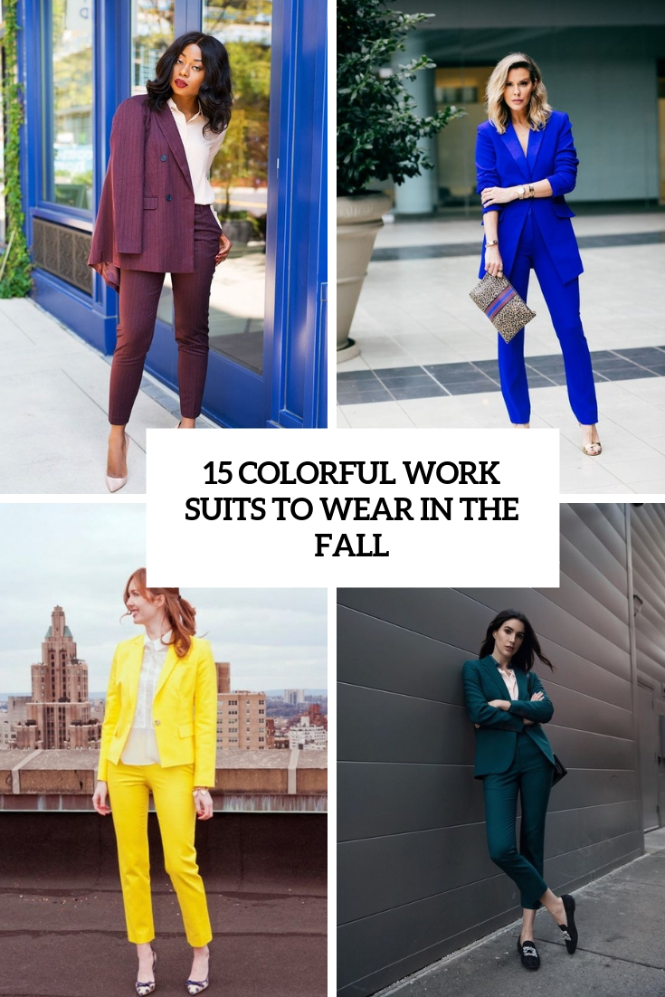 15 Colorful Work Suits To Wear In The Fall