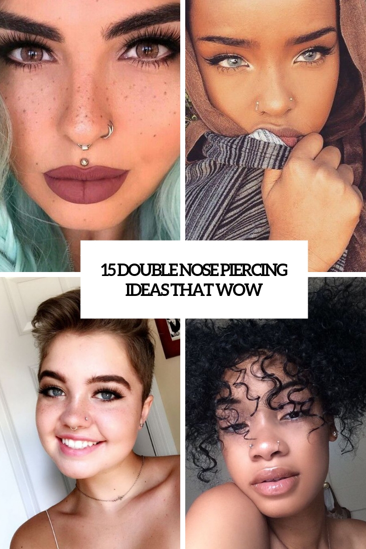15 Double Nose Piercing Ideas That Wow
