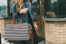 a small striped weekender bag is a great solution if you don’t need many things with you