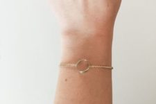 06 a minimalist circle bracelet with a thick chain will make a statement though it’s very simple