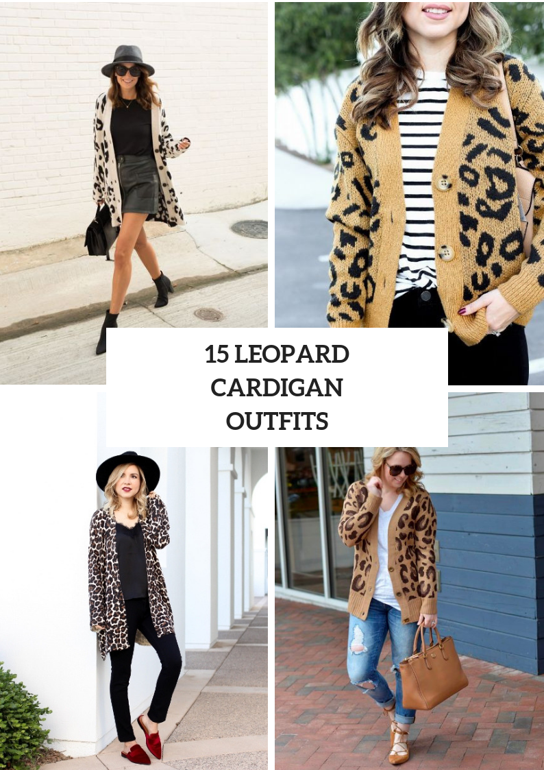 Comfy Outfits With Leopard Cardigans