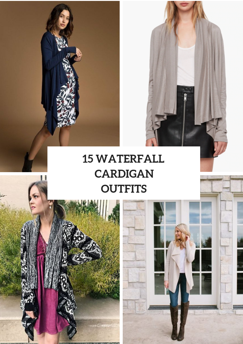 Outfits With Waterfall Cardigans For Ladies