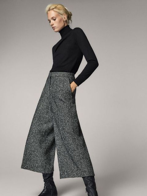 15 Tweed Culottes Outfits For This Season - Styleoholic