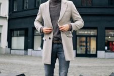a good fall to winter transitional men outfit
