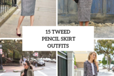 15 Fall Outfits With Tweed Pencil Skirts