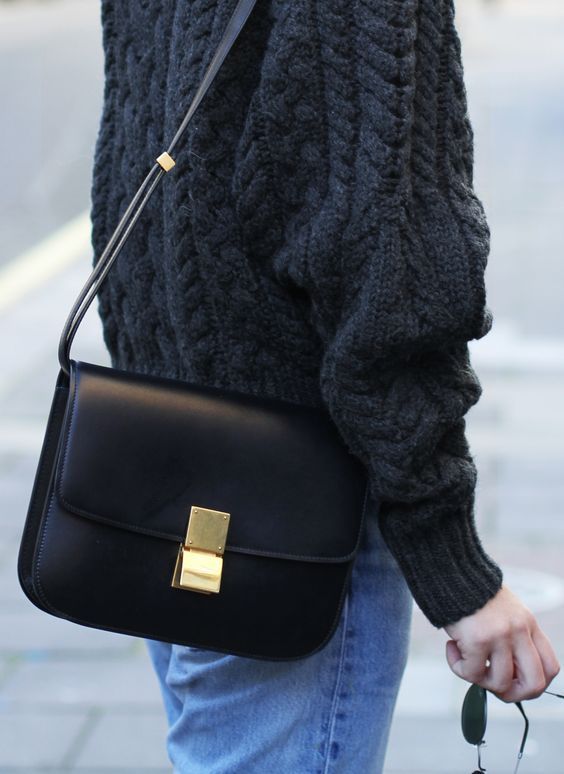 a black Classic Box bag by Celine will easily fit any of your looks, especially if you take it in a basic color