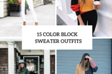 15 Cool Outfits With Color Block Sweaters